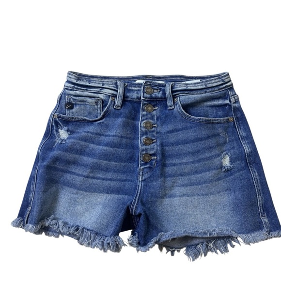 KanCan Pants - KanCan Distressed Blue Jean Shorts